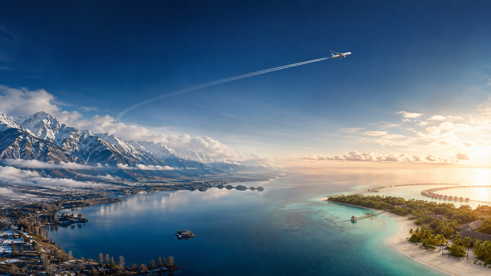 Mountains meeting tropical islands